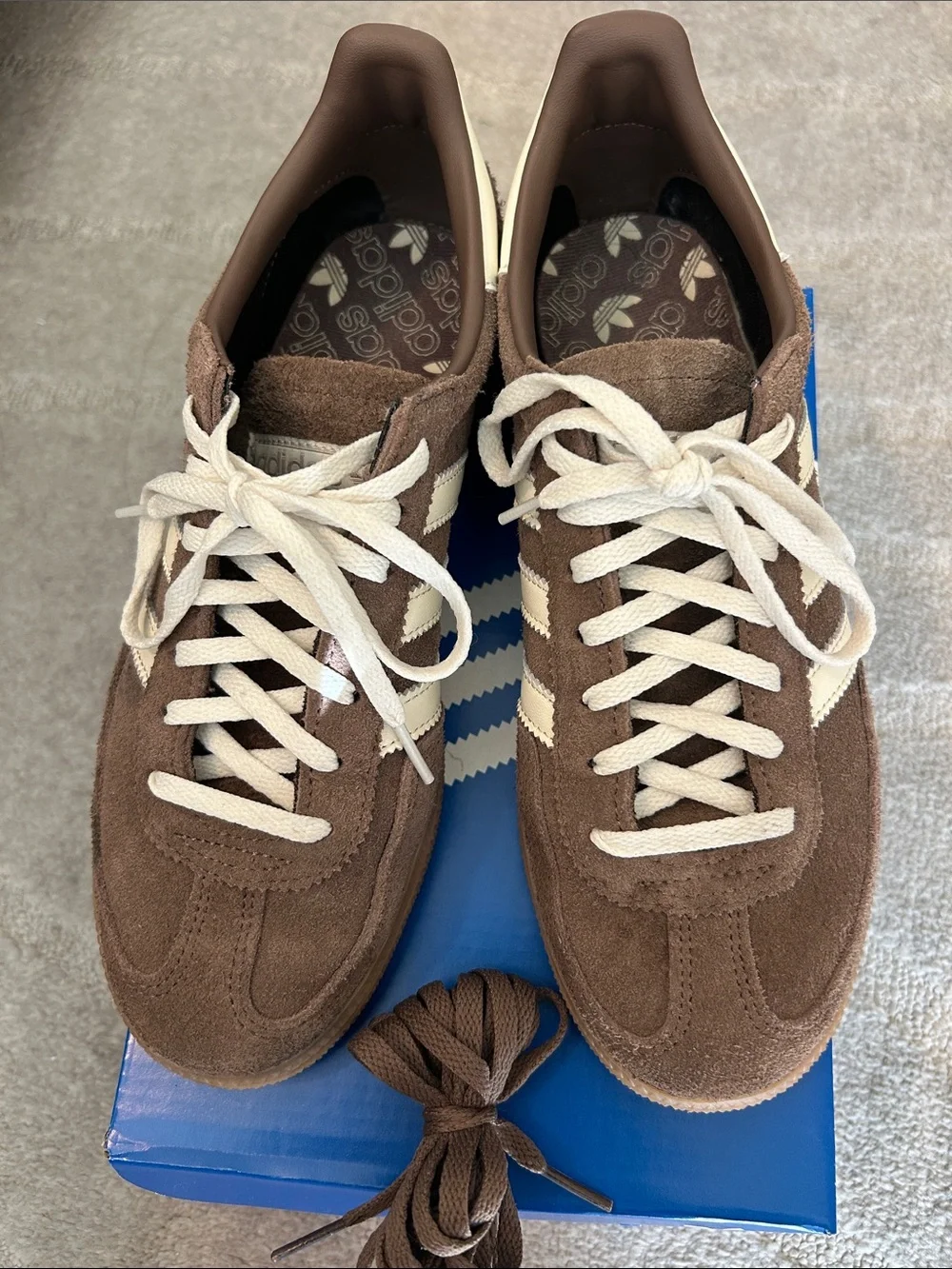 adidas Handball Spezial Suede Sneakers - Brown & Cream - Picture 2 of 2